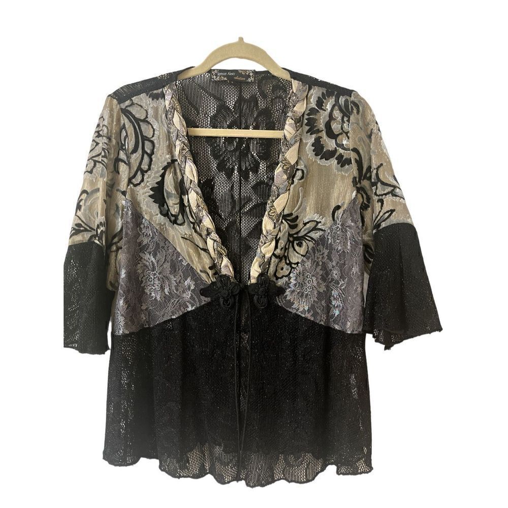 Spencer Alexis braid trim lace jacket sz S NWT